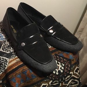 *NEW Black and heather grey classic flats Size 9.5